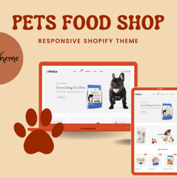 petiza - pets food shop responsive shopify theme