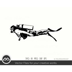 scuba svg silhouette - scuba diving svg, scuba diver svg, swimming svg, diver svg, snorkeling svg