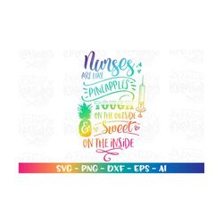 nurse quote svg nurse sayings pineapple nurse quote svg summer nurse pineapple cut files cricut silhouette download vect