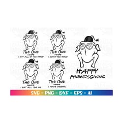 happy friendsgiving svg thanksgiving quote pies turkey print decal cut file silhouette cricut studio download svg png d