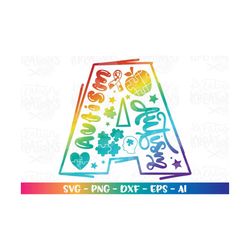 autism letter a svg autism elements awareness teacher quotes cute teacher sayings cut files cricut download vector png d