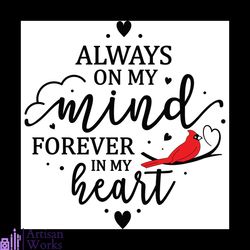 always on my mind forever in my heart svg, christmas svg, xmas svg, heart svg