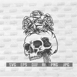 skull roses svg | roses svg | skull clipart | skull svg | skull cutfile | rose png | skull shirt svg | skull roses png |