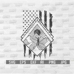 us hiking geometric outdoor svg | hiking svg | mountaineer svg | trekking svg | outdoor adventure svg | us outdoor clipa