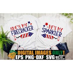 she's my firecracker, he's my sparkler, matching couples 4th of july, matching 4th of july, 4th of july couples, 4th of