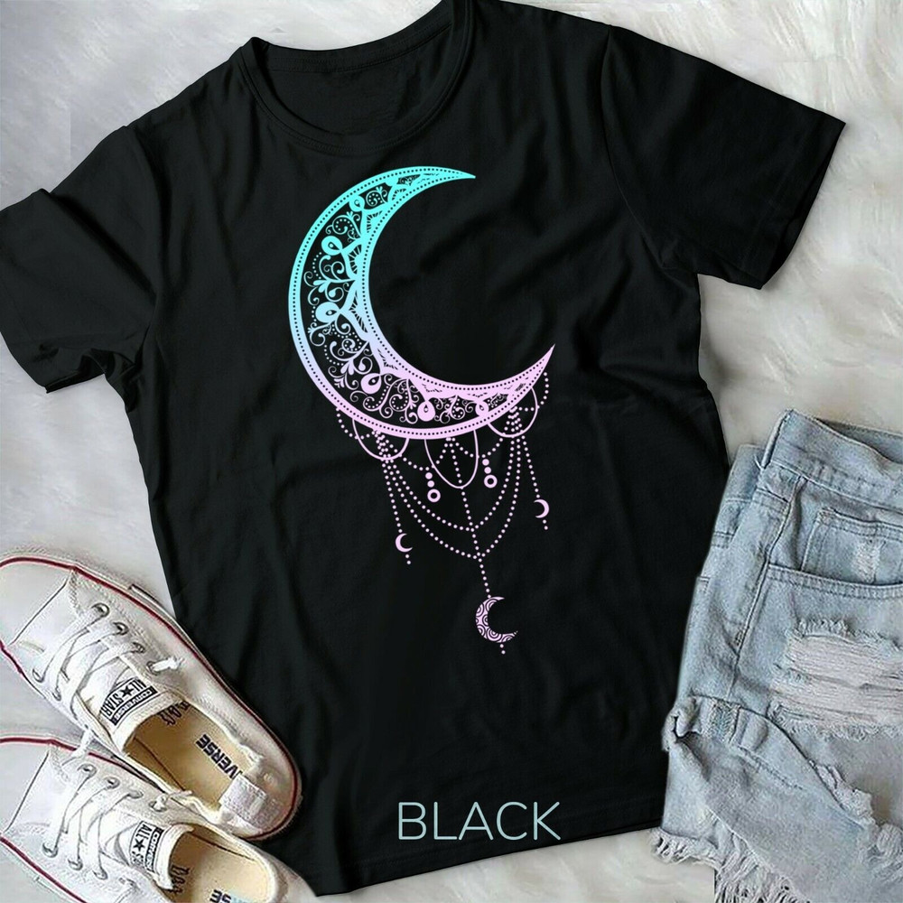 Occult Pastel Goth - Soft Goth Aesthetic Clothes Crescent - Unisex Form T-Shirt.jpg