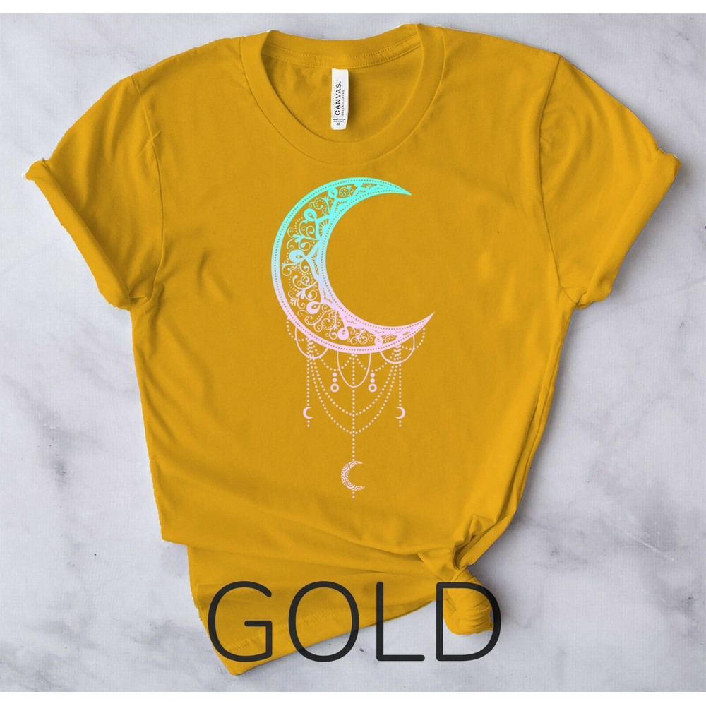 Occult Pastel Goth - Soft Goth Aesthetic Clothes Crescent - Unisex Form T-Shirt1.jpg