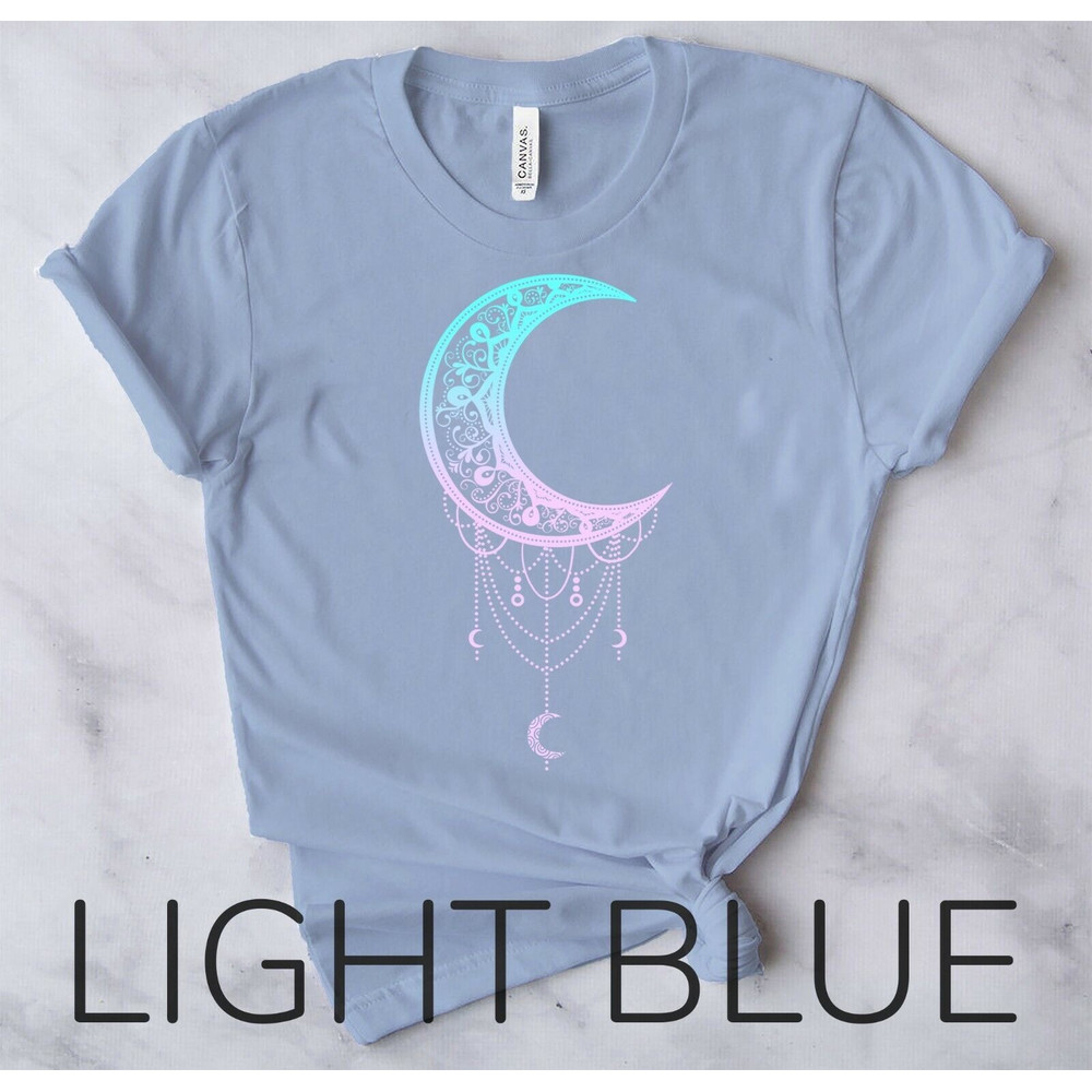 Occult Pastel Goth - Soft Goth Aesthetic Clothes Crescent - Unisex Form T-Shirt3.jpg