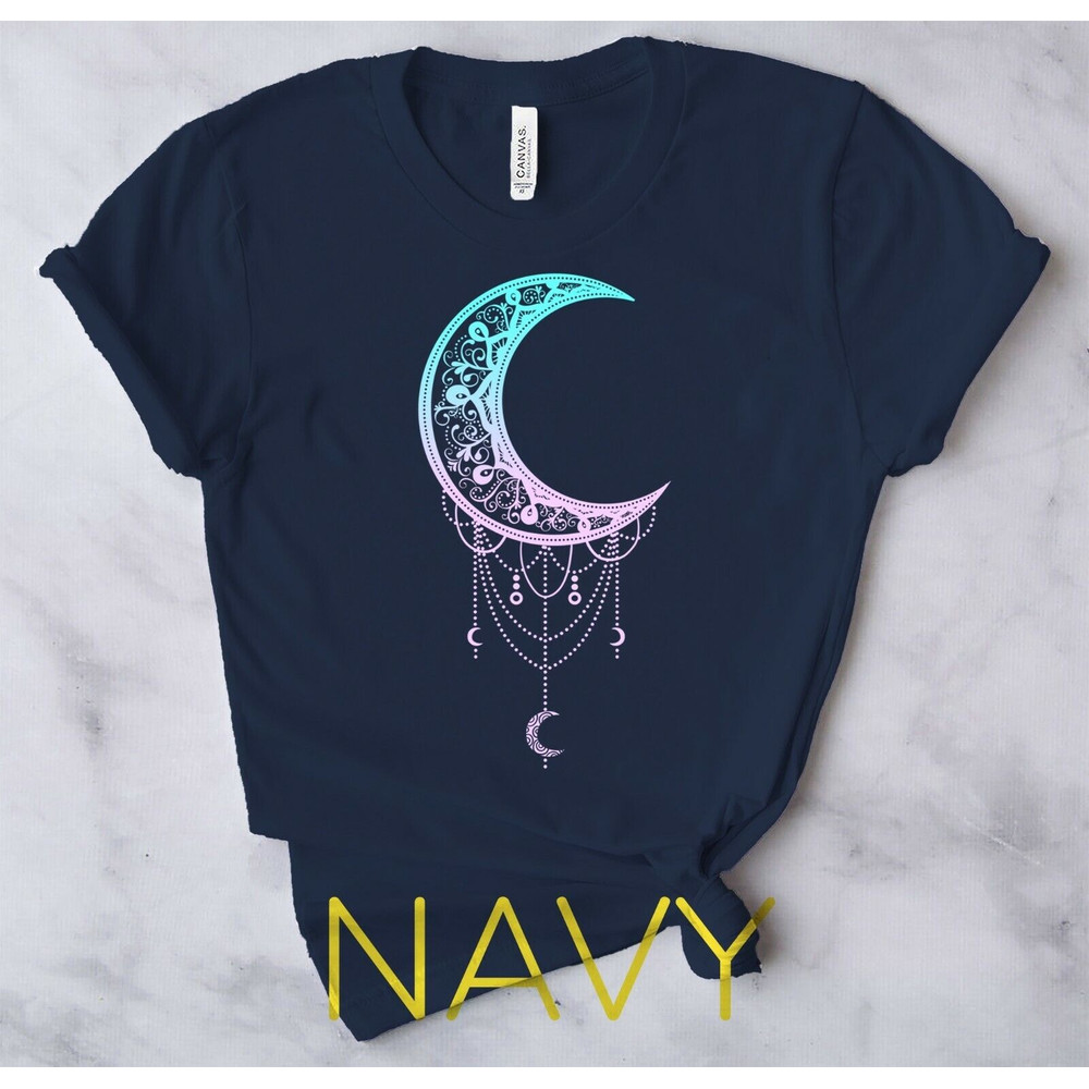 Occult Pastel Goth - Soft Goth Aesthetic Clothes Crescent - Unisex Form T-Shirt5.jpg