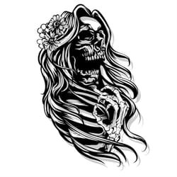 skull flower svg, digital file skull flower for printing on t-shirts, file for paper cutting, dxf, png, dxf, skull flowe