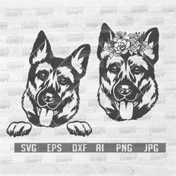 german shepherd svg | dog lover svg | floral dog svg | german shepherd cutfile | german shepherd clipart | dog svg | dog