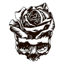 sugar skull, digital file sugar skull for printing on t-shirts, file for paper cutting, dxf, png, svg, sugar skull print