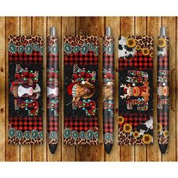 Joy Christmas Animals Pen Wraps Png Sublimation Design, Christmas Pen Wrap Png, Joy Reindeer Pen Wrap, Western Xmas Png,
