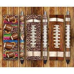 American Football Pen Wraps Png Sublimation Design, Serape Football Pen Wraps Png,Leopard Pen Wrap Png,Western Football