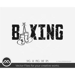 boxing svg logo - boxing svg, boxing gloves svg, boxer svg, sports svg, cut file, dxf, eps, png