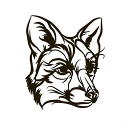 fox's head svg, digital file fox's head for printing on t-shirts, file for paper cutting, dxf, png, dxf, animal print