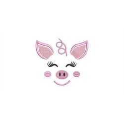 Embroidery file pig 10x10 13x18, 16x26 and 20x30 cm frame 4x4, 5x7 and 8x12 animals Farm