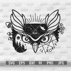 celestial owl svg | celestial svg | owl clipart | owl cutfile | mystical owl svg | mystical animal svg | celestial anima