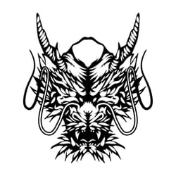 dragon head svg, digital file dragon head for printing on t-shirts, file for paper cutting, dxf, png, dxf, dragon head c