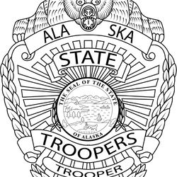 state of alaska trooper badge vector svg dxf eps png jpg file