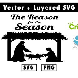 the reason for the season svg and png files for cricut machine , anime svg , manga svg , goku svg