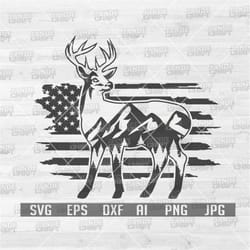 us deer scene svg | antler clipart | camping view cutfile | camper shirt png | usa boho outdoor dxf | camplife stencil |