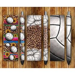Leopard Volleyball Pen Wraps Png Sublimation Design, Serape Volleyball Pen Wraps Png, Leopard Pen Wrap Png, Western Voll