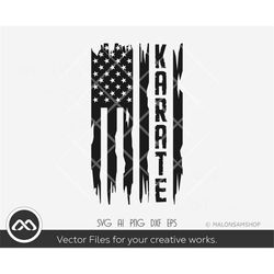karate svg us flag - karate svg, martial arts svg, black belt svg, png for lovers