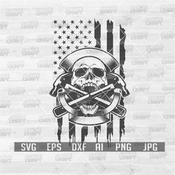 us carpenter skull svg | carpenter clipart | carpenter cutfile | repairman svg | hammer svg | us carpenter tool svg | us