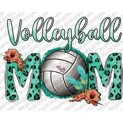Leopard Volleyball Mom Sublimation Design,Western Volleyball Mom,Leopard Mom,Sport Mom Sublimation,Digital Download,West