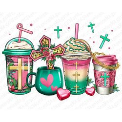 Religious Christian coffee cups png sublimation design download, Christian png, Religioud png, coffee cups png, sublimat