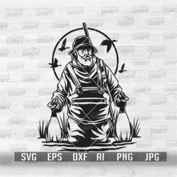 duck hunter svg | hunting dad clipart | outdoor stencil | camp life cutfile | camping scene dxf | goose hunt shirt png |