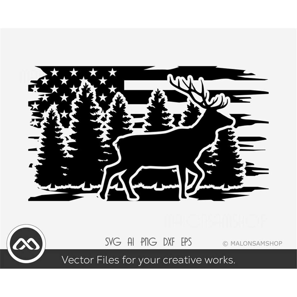 MR-31820230230-hunting-svg-hunting-scene-svg-distressed-us-flag-svg-deer-image-1.jpg