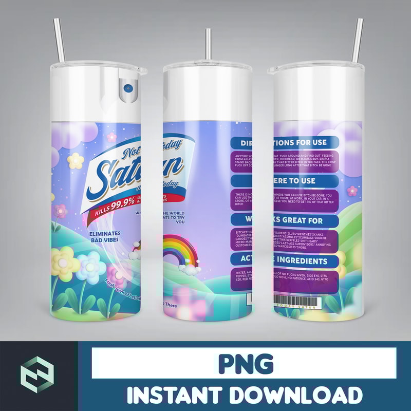 Not today Satan 20oz Tumbler Wrap PNG For Sublimation, Not today Tumbler Sublimation Design, Instant Download (10).jpg