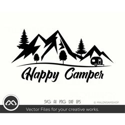 awesome camping svg happy camping - camping svg, camper svg, happy camper svg, adventure svg, png