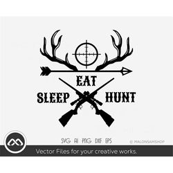 eat sleep hunt svg, bow hunting archery target, svg file, deer hunting svg, hunt rifles, cricut, cut files