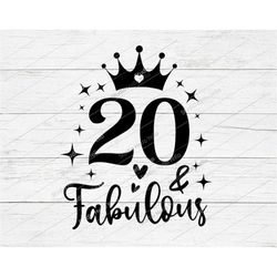 20th birthday svg, 20th Birthday, Birthday svg, 40th birthday shirts svg, PNG, DXF, Cut File for Cricut, Silhouette, Glo