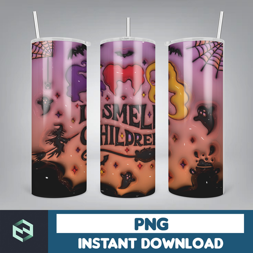 3D Inflated Halloween Hocus Pocus Sanderson Sister Sublimation Tumbler Design Download 20 Oz Digital Tumbler PNG (8).jpg
