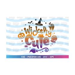 wickedly cute svg hand lettered halloween svg witch elements clipart svg print iron on cut file cricut silhouette downlo