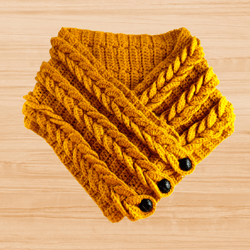 Crochet Braided Scarf Pdf Pattern