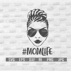 afro braided mom svg | momlife clipart | black sexy woman stencil | mama shirt png | mom life cut file | messy bun hair
