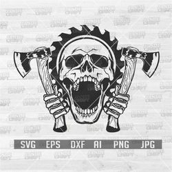lumberjack skull svg | wood cutter clipart | logging cut file | logger dad shirt png | wood man clipart | cutting saw st
