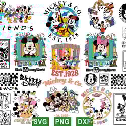 mouse design svg bundle, mickey friends svg png