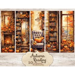 Autumn Reading Printable Bookmarks | Bookmark Sublimation