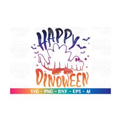 happy halloween svg dinoween dinosaur ghost boo cute funny quote sayings print cut file cricut silhouette download svg