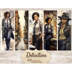 Black Woman Detective Printable | Bookmark Paper