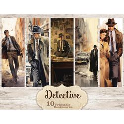 Detective Bookmarks | Retro Printable Paper