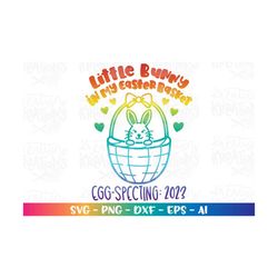 Little bunny in my Easter basket svg Maternity Preganant new born baby color iron on print cut file Cricut Silhouette Do