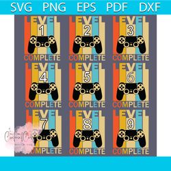 level 1 to 9 complete bundle svg, trending svg, video game svg, complete svg, level svg, retro vintage svg, level 6 svg,