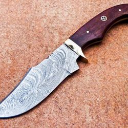 beautiful handmade damascus steel blade camping hunting knife bowie knife